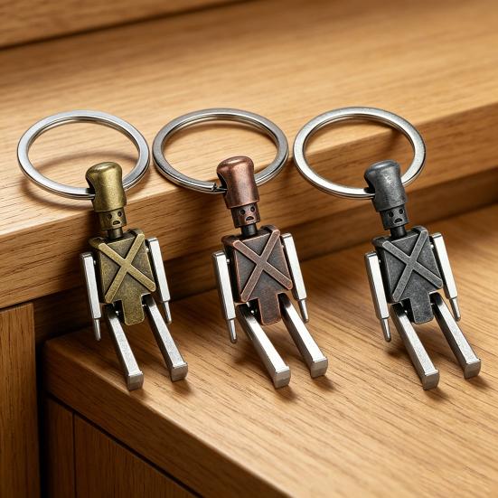 Creative Robots Keychain for Car Keys Purse Handbag Backpack Travel Bag Robot Pendant Keychains Cute Keychains Gifts for Men Friends Teacher Robot