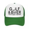 Custom Funny Golf And Beer Quotes Trucker Hat Women Unisex Adjustable Adult Baseball Cap Summer Dad Hat