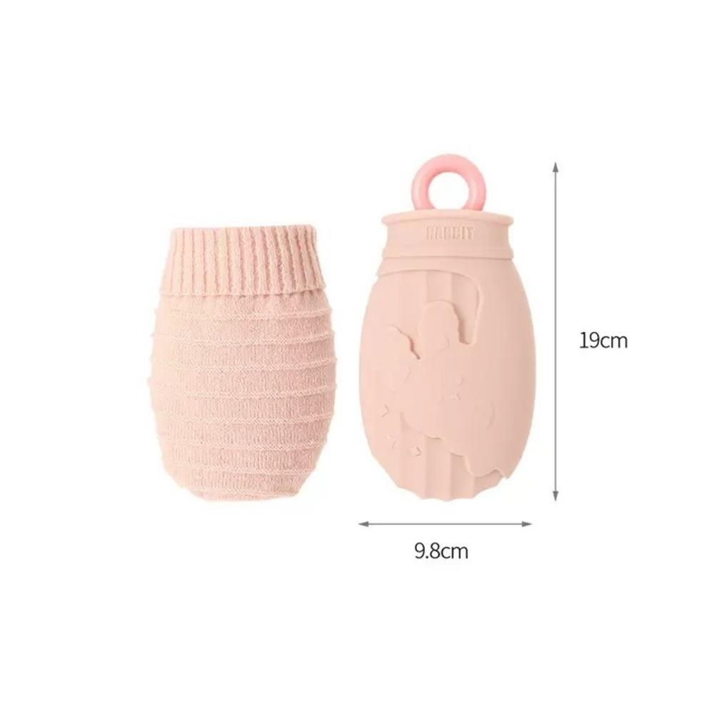 Cute mini winter hand warmer, portable leak-proof hot water bag, soft plush, water-filled hot water bag -320ML