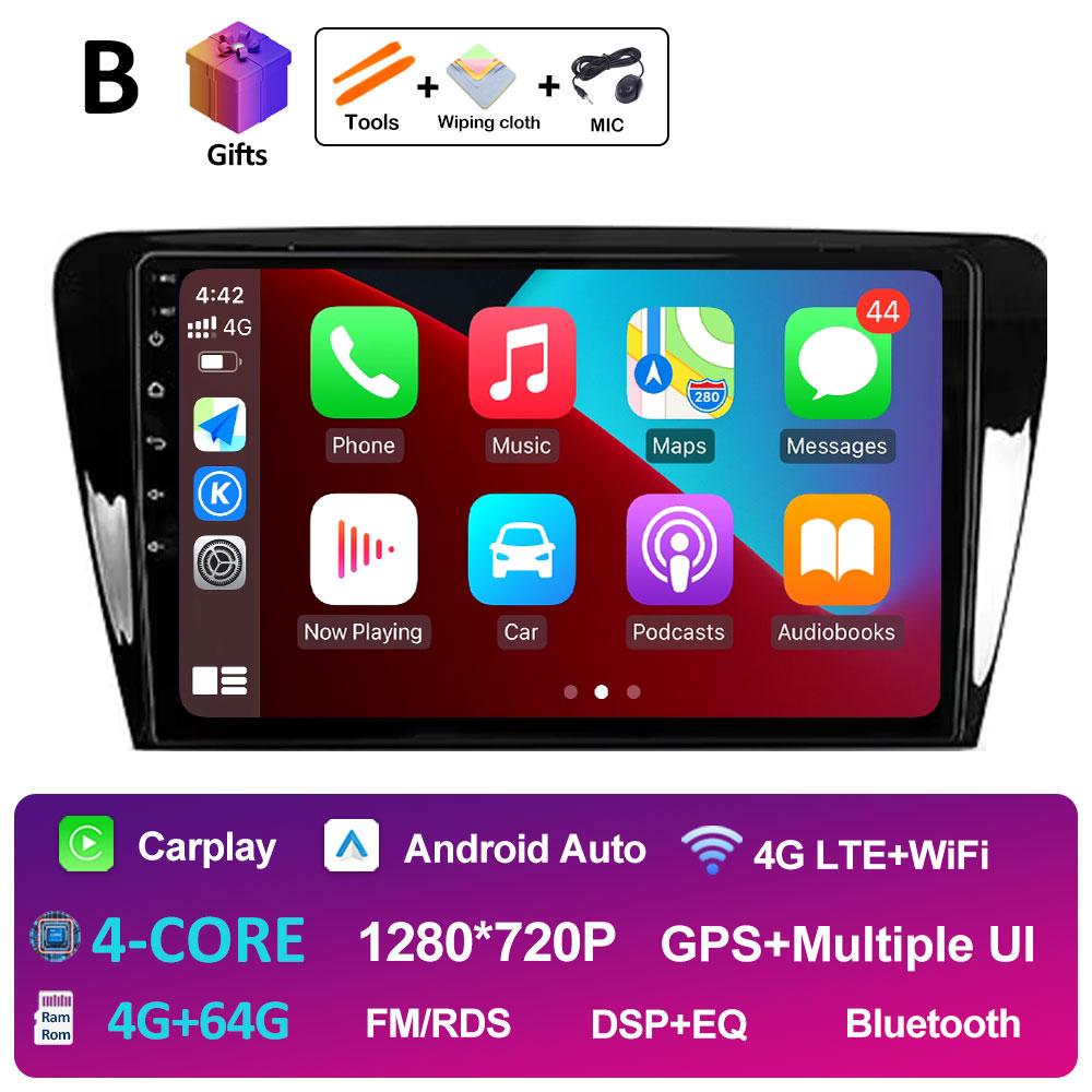 Sistem Inteligent DSP Stereo Pentru Skoda Octavia 3 A7 2013 2014 2015 2016 2017 2018 Player Video Radio Multimedia Auto Ecran QLED IPS