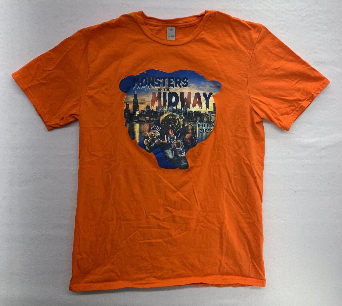 

Monsters Of The Midway Men s Crew Neck Graphic T-Shirt Orange Size Medium M