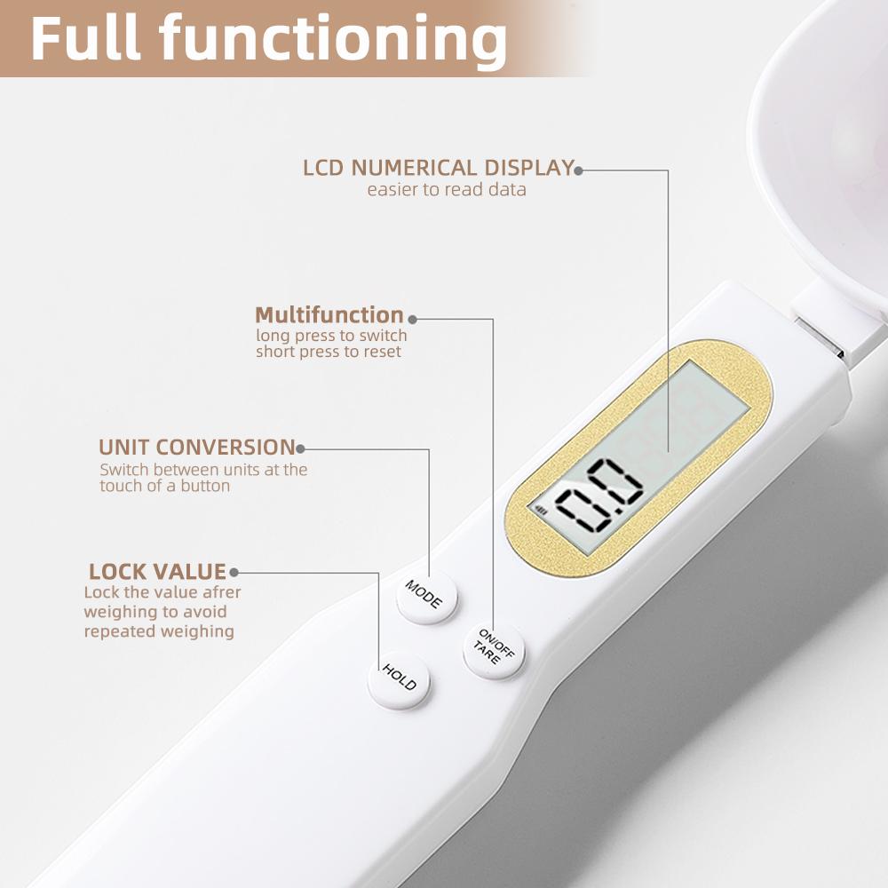 Digitale Küchenwaage, LCD-Anzeige 1g/0.1oz Präzise Lebensmittelwaage aus Edelstahl für Kochen Backen Wägen Waagen Elektronisch