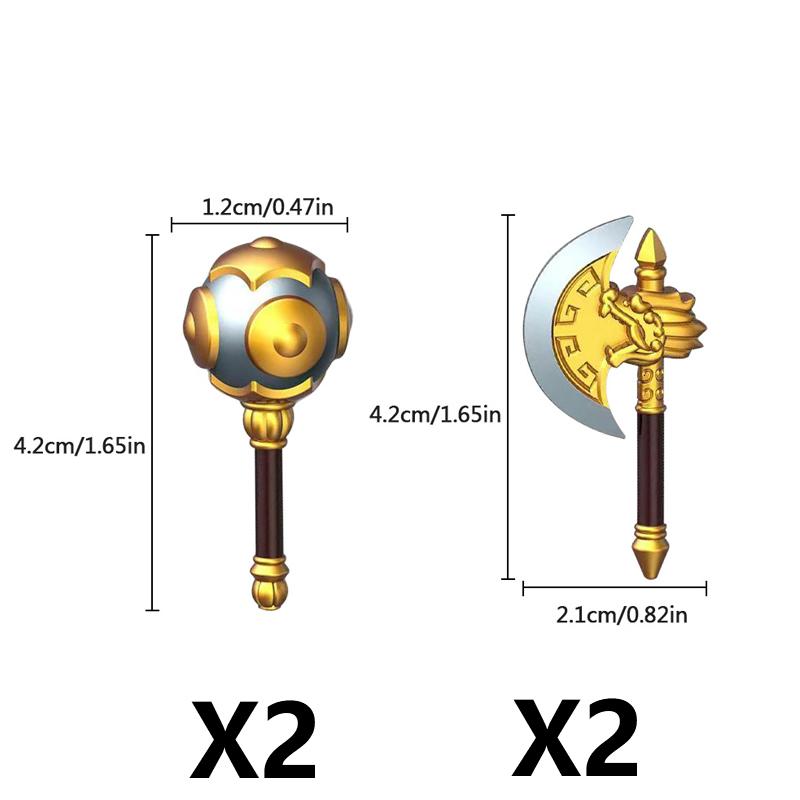 MOC Medieval Building Block Soldier Figure Weapon Accessories Battle Axe Bow Arrow Sword Sheath Shield Assembly Puzzle Brick Toy