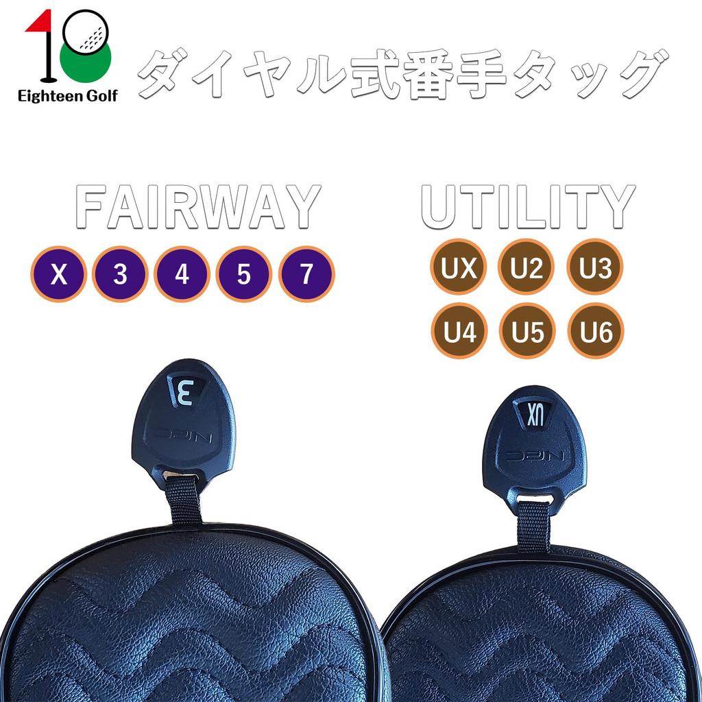 Golf Head Cover Club Cover Driver 440cc 460cc Wood Utility UT Cover Putter Cover Waterproof Stylish Wave Star Pattern Set (White, 3-Piece (DR,FW,UT))