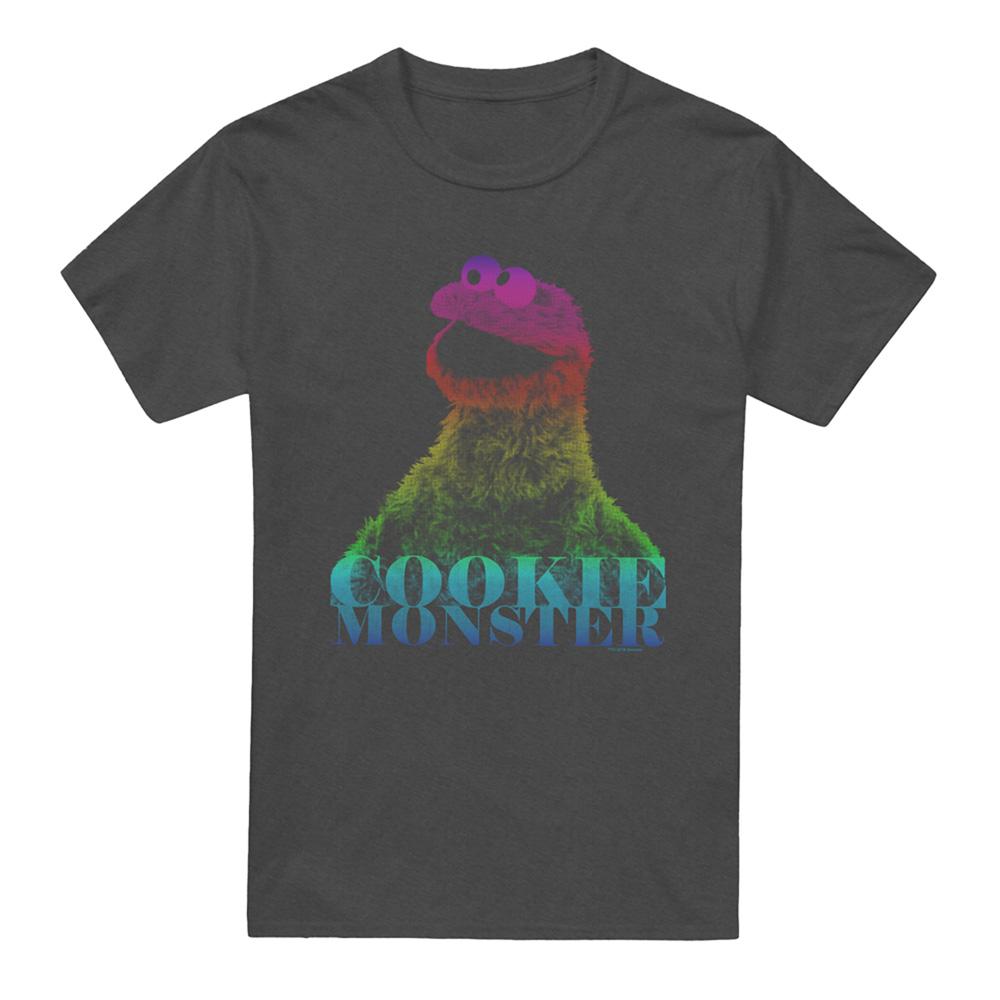 Sesame Street Unisex Adult Cookie Monster Half Tone T-Shirt