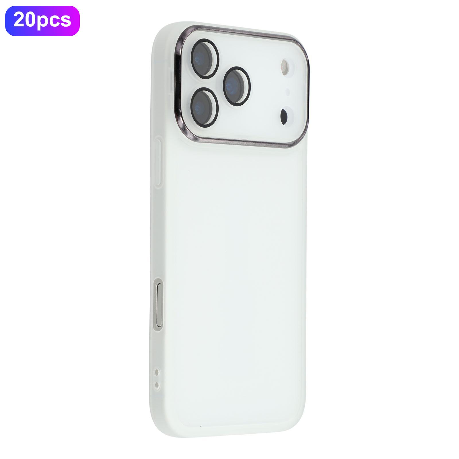 

Оптова закупівля 20 шт. Чохол для iPhone 17 Pro Max з гальванізованою рамкою камери, ТПУ чохол для телефону з точними вирізами B