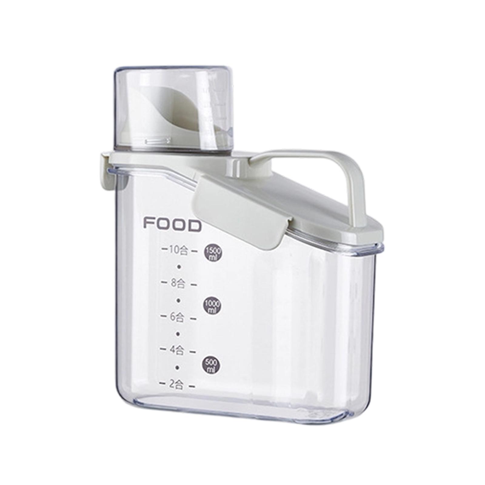 

Airtight Container For Household Kitchen Grains And Cereals, Large Size With Lid, Transparent Food Storage Box, Rice Container One Size