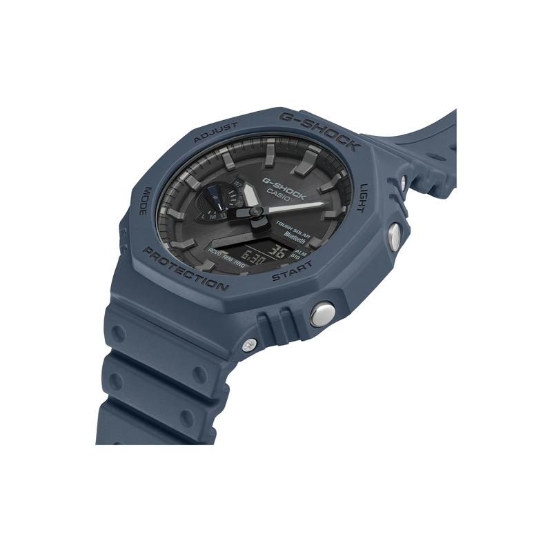 Casio LCD/Pointer Dual Display Series Classic Octagonal Carbon Fiber Core Protection Dual Display Solar Quartz Movement Resin Strap GA-B2100-2AJF