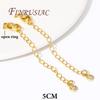 5CM 18K Gold Plated Extension Extended Tail Chains with Lobster Clasps Connectors Findings For Jewelry Making DIY Accessories