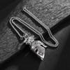 Vintage SpartanRoman Luck Bell Pendant Neccklace Punk Stainless Steel Biker Bell Hanger Viking Mask Helmet Jewelry Gift