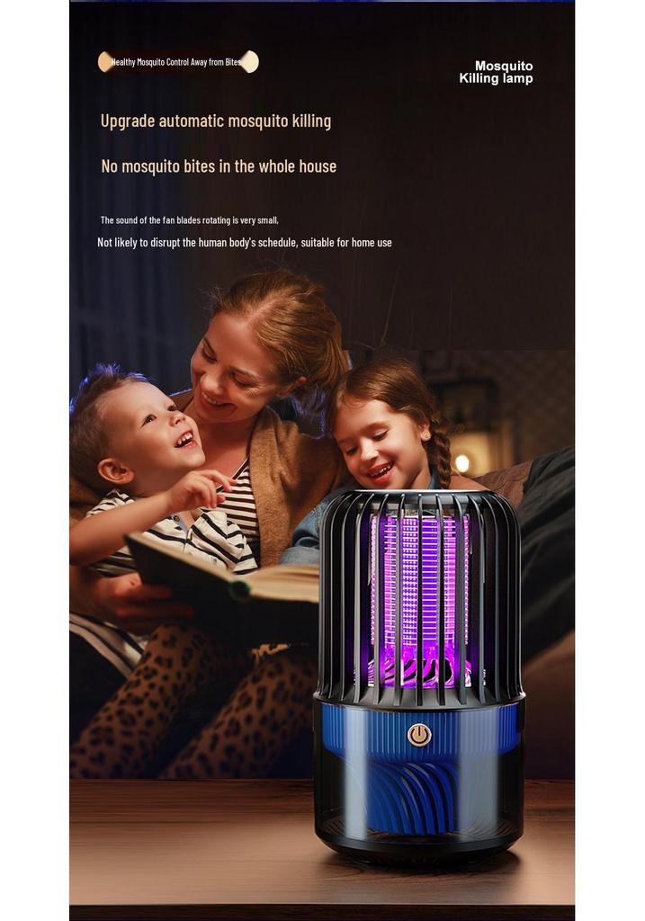 Portable USB Rechargeable Low-Noise Electric Shock Mosquito Killer Lamp for Indoor and Outdoor Use