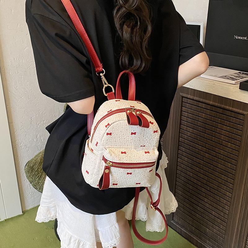 Sweet Bow Backpack Women's Summer New Fashion Trendy Commuter Travel Small Backpack