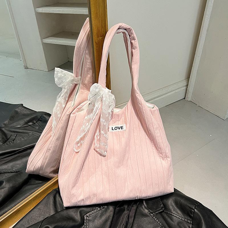Korean large-capacity tote bag spring niche design bag women's fashion shoulder bag casual fashion oblique span bag