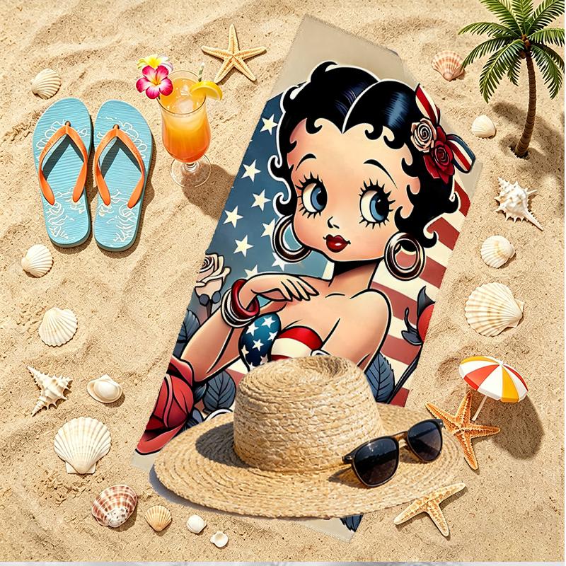 Sexy Doll Print Beach Towel, Versatile Lightweight Absorbent Beach Towel for Pool Surf Yoga Bathroom, Perfect Birthday Holiday Gift