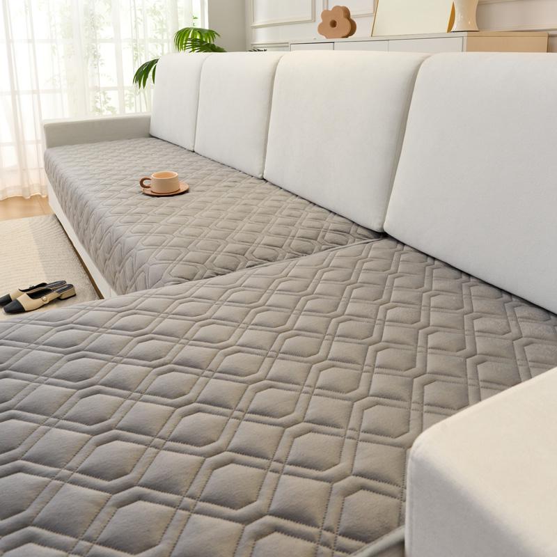 Geometrický měkký potah sedáku pohovky ve tvaru L pro domácí mazlíčky a děti, přehoz na pohovku, ochrana proti poškrábání kočkou, rohový ručník na pohovku, univerzální podsedák