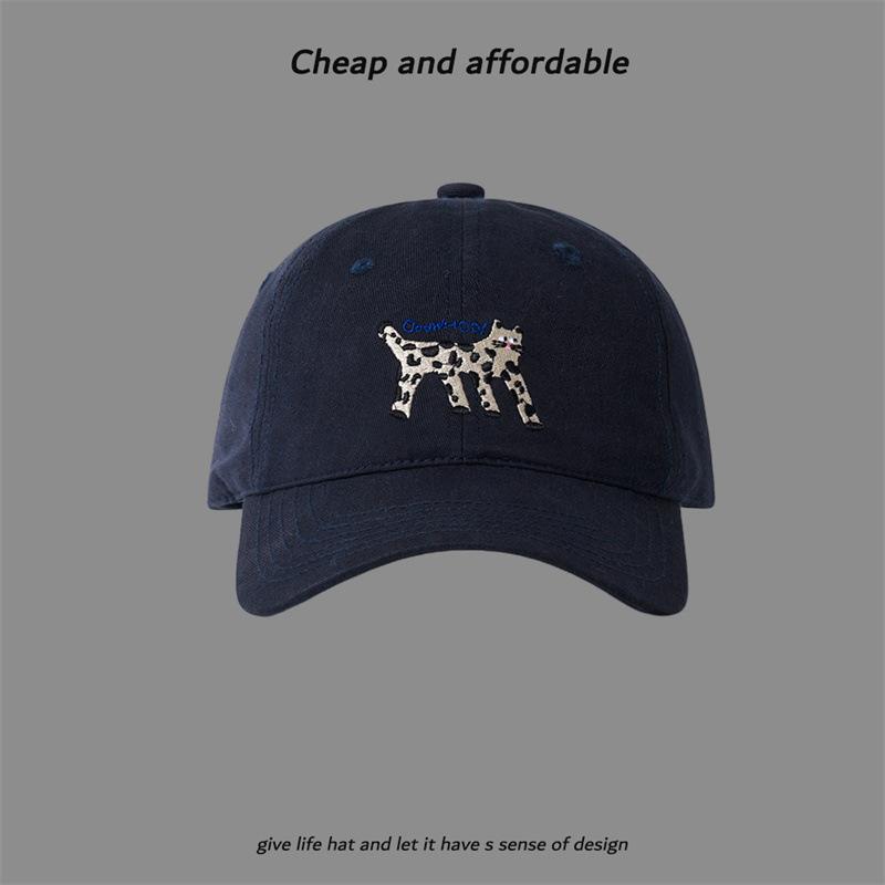Cute Pink Panther Embroidered Cap Children Spring Summer Versatile Shade Show Face Small Baseball Cap Tide Adjustable темно-синий