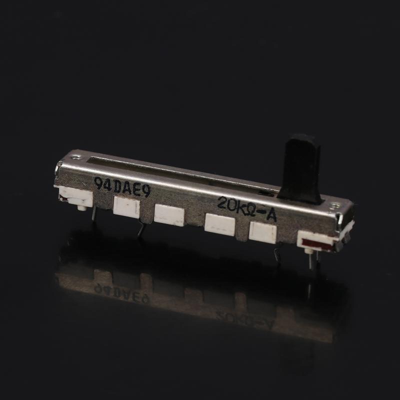 45Mm Straight Side Potentiometer A20K With A Shaft Length Of 15Mm And 3 Pins Single-Gang Straight Slide Potentiometer