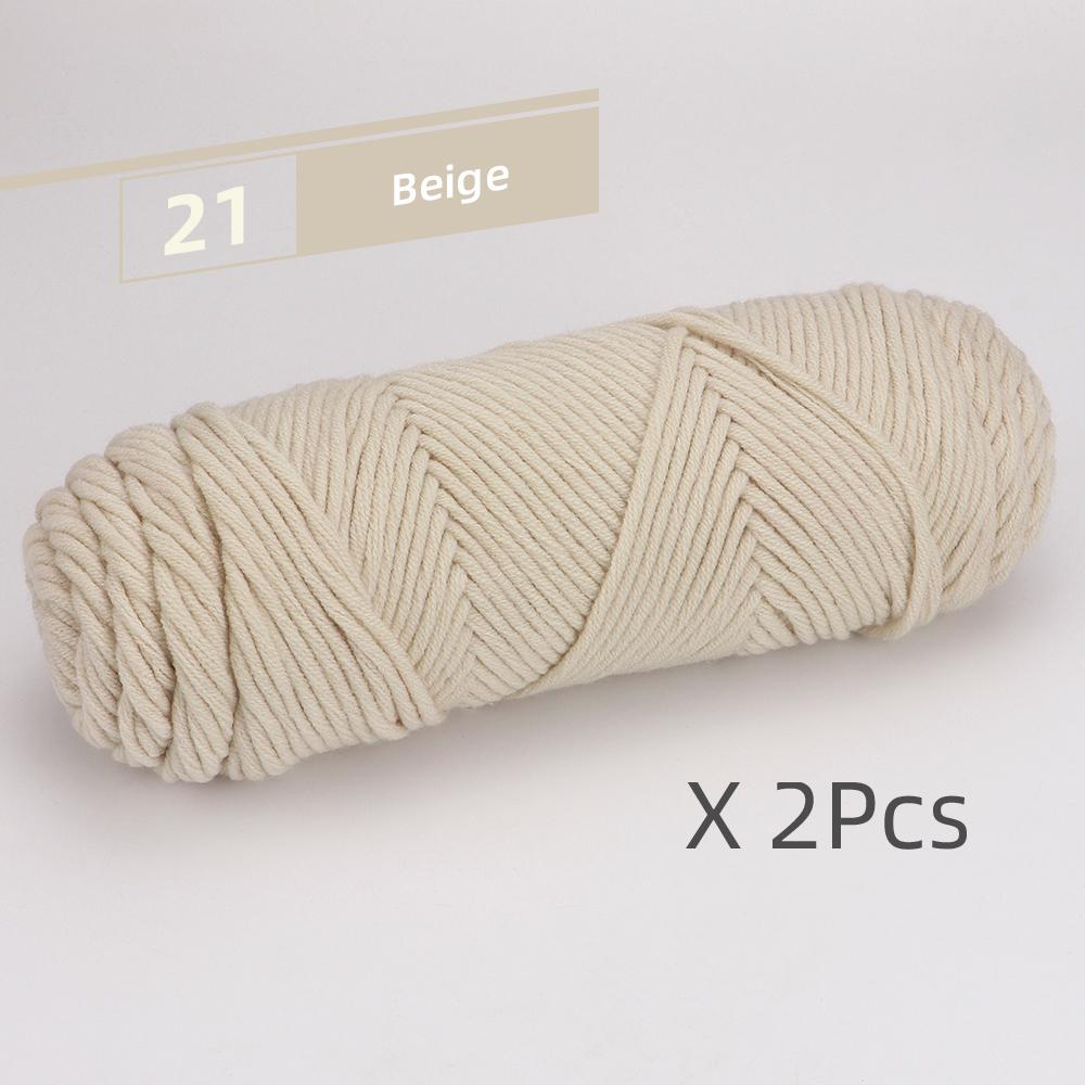 2pcs Soft Warm DIY Knitting Yarns for Hand Crocheting & Machine Knitting, Used for DIY Weaving Sweaters, Shoulder Shawl