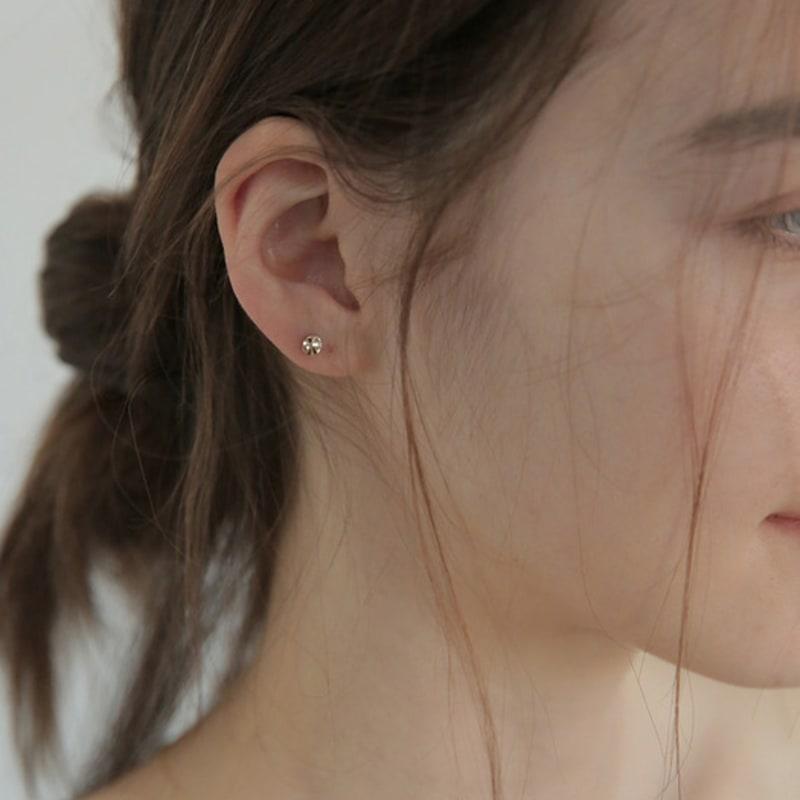 

modernlike 14k gold disc light earrings Rose Gold