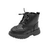 Children's short boots 2024 season new British retro Martin boots boys and girls fiber baby outdoor boots shoes