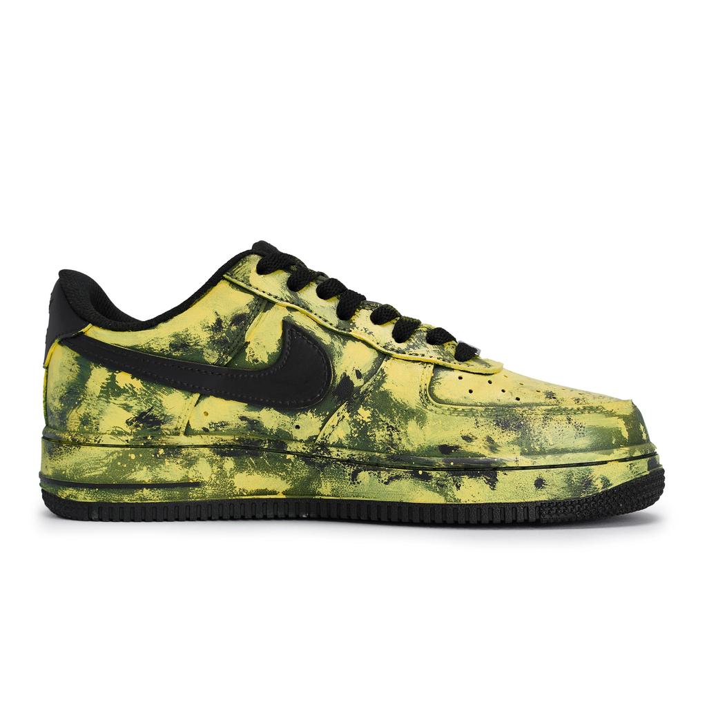 Nike Air Force 1 Slip Resistant Slip Resistant Low top Skateboard Shoes Unisex Black Yellow CW2288-001(Team80-SBOX)