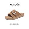 Augustus Denboken Slippers Women's 2025 New Summer Wear Flat Bottom with Skirt Cool Slippers Casual Pedal