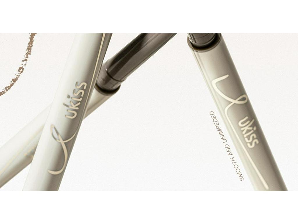 UKISS Double-ended Waterproof Eyeliner Gel Pen - Ultra-fine, Smudge-proof, Long-lasting, Brown, Perfect for Beginners