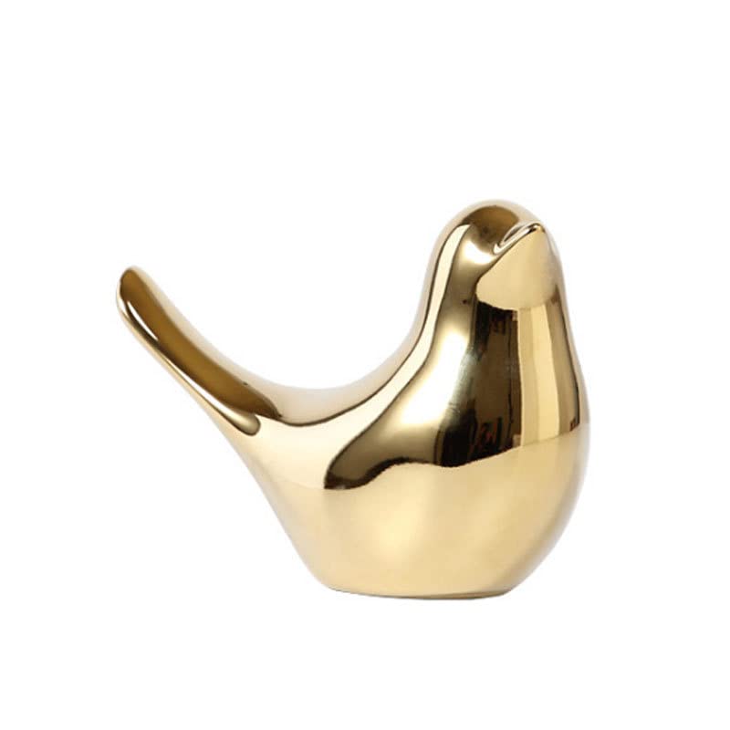 (World Bridge) Gold Bird Bird Interior Nordic Statue Ornament Decoration (Gold Medium 2-piece set)