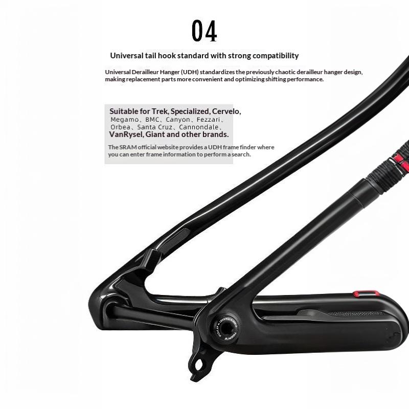 Direct Mount Bicycle Rear Derailleur Hanger Anti-Corrosion Thru-Axle Frame Compatible for Road Mountain Bike Accessories