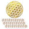 Nullie Flower of Life Electromagnetic Wave Protection Stickers, Metal, Approx. 3cm, Set of 130