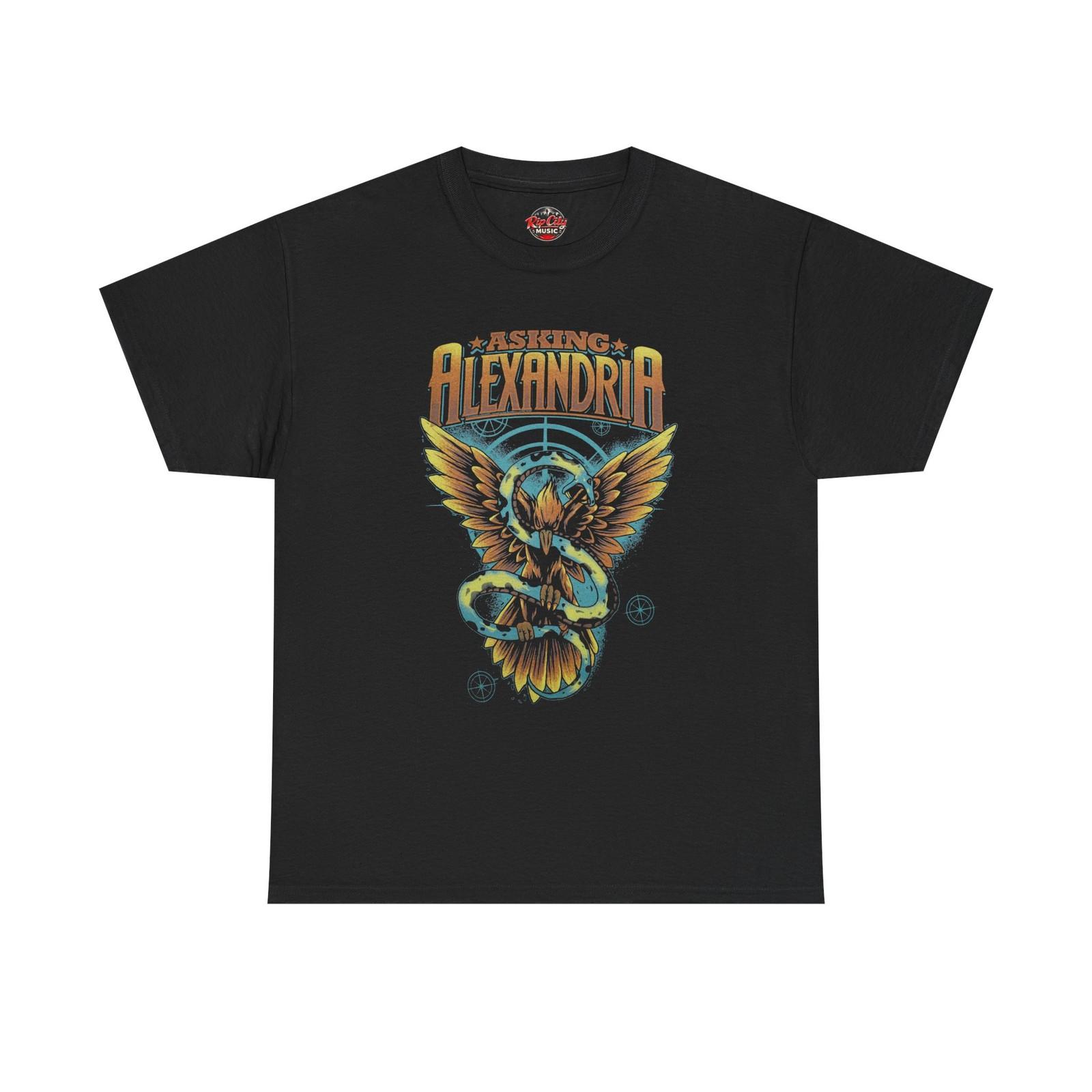 Asking Alexandria Freedom Eagle Crest Coiled Serpent Rock Band Unisex T-Shirt M