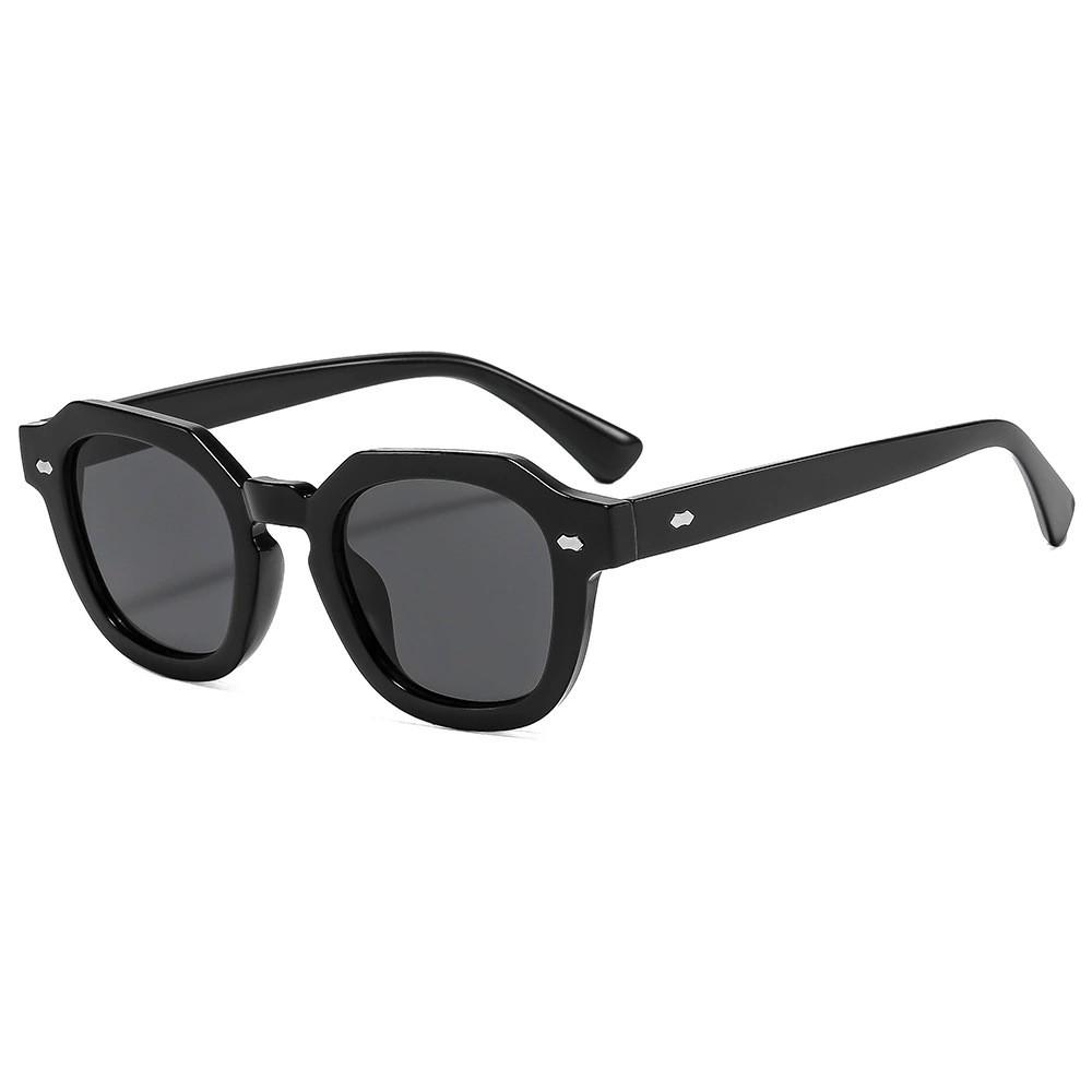 

New Geometric Retro Sunglasses For Women And Men Uv400 Sun Protection Casual Outdoor Fashion BlackFrameGrayLens