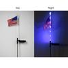 Solar American National Flag Led Light Waterproof Ornaments Crafts Ornaments for Festival Holiday New Year Garden Stake