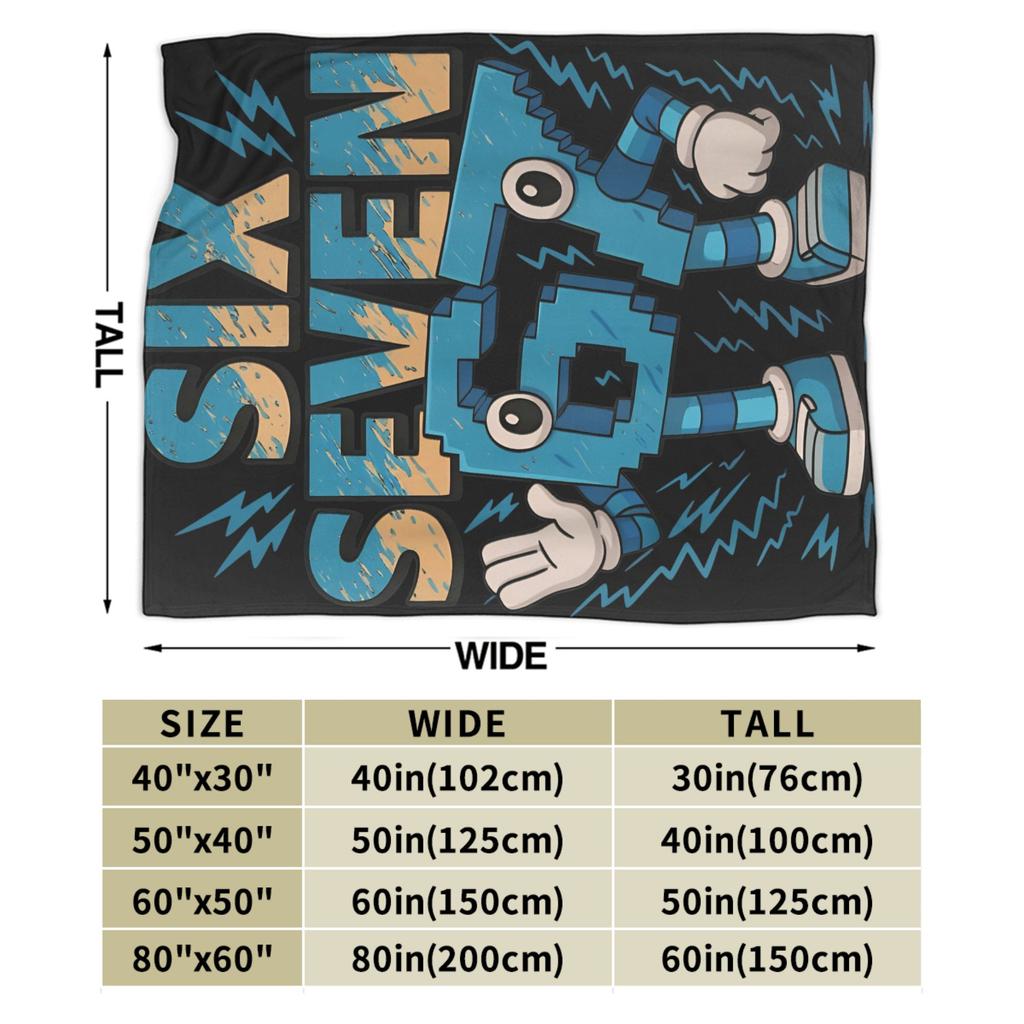 67 Six Seven 6-7 Funny Italian Brainrot Printed Blanket For Men Women Warm Cozy Fluffy Throw Blankets for Couch Multiple Sizes