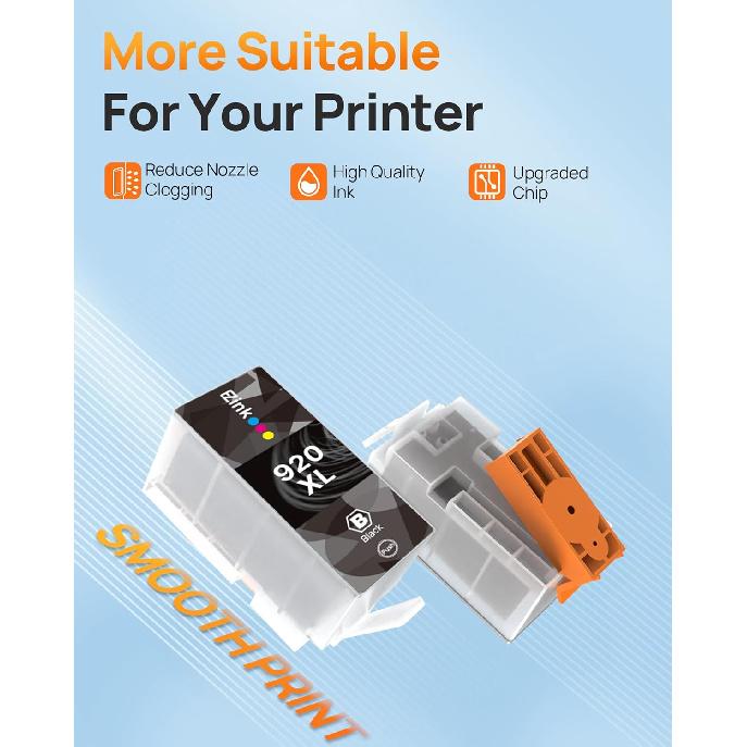E-Z Ink Kompatible 920xl Blekkpatroner Kombipakke Erstatning for HP 920XL 920 for bruk med Officejet 6500 6500A 6000 7000 7500 7500A E709 Skriver