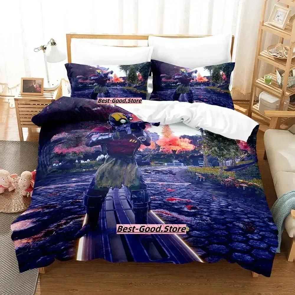 

The Outer Worlds Printed Bed Set Duvet Cover Pillowcase Bedding Set Bed Linen Sheet Quilt Cover Full Queen King Size 70x133cm 2pcs