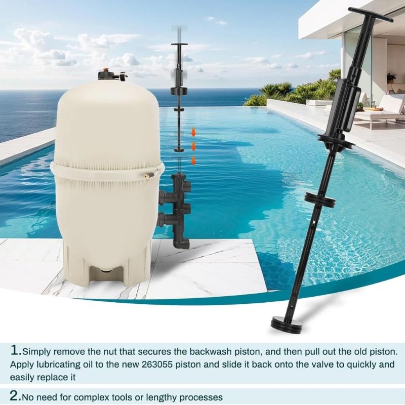 Shaft Assembly for Various Pool Backwash Valves and Spa Valves Ensures Efficient Backwashing and Easy Installation