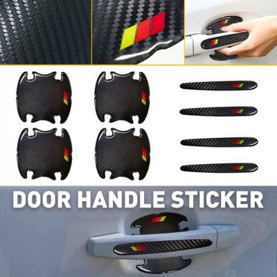 8x Tri Color Door Handle Safety Protective Strip Film Sticker Warning Decal EOA
