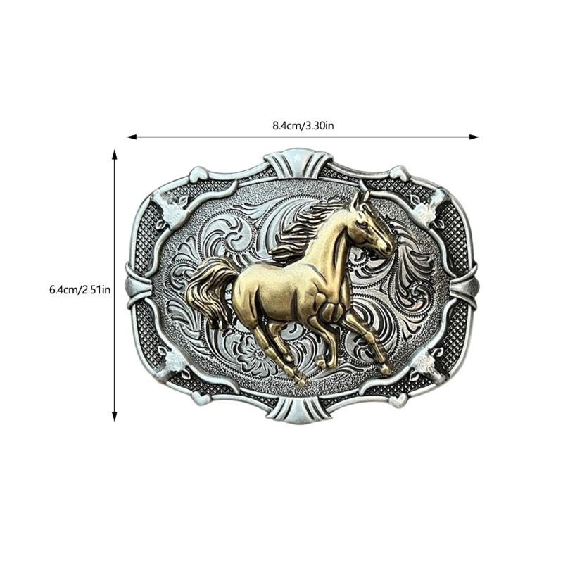 Horse Belt Buckle Leather Craft Metal Replacement Buckle Gift for Father Leather Craft Streetwear Gift Replacement