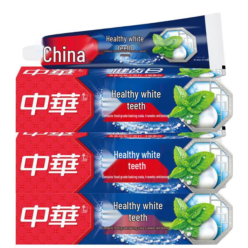 Zhong Hua Healthy Teeth Whitening Baking Soda Mint Toothpaste (3 x 155g)