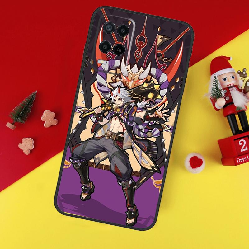Genshin Impact Arataki Itto Case For Oppo A78 A98 A18 A38 A58 A5 A6 Pro A54 A74 A94 A17 A57 A80 A60 A40 A96 A76 A16 A15