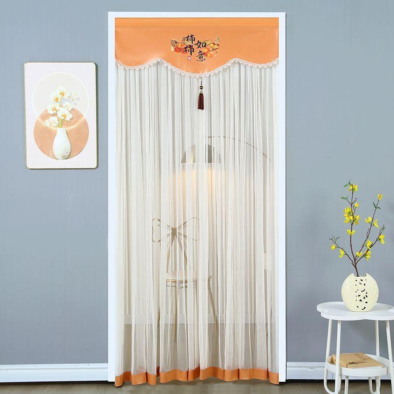 All-Season Household Curtains: Summer Mosquito and Insect-Proof, No-Drilling, Telescopic-Rod Sheer Curtains for Bedroom and Kitchen Room Dividers