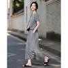 Women's Summer Two-Piece Set with Twisted Top and Elastic Waist Skirt