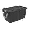 (2 Pack) Extra-Large Wheeled Industrial Storage Bin, 40 Gallon Durable Plastic Storage Tote with Latching Lid and Pull Handle, D