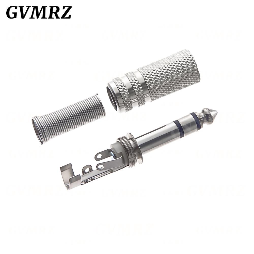 2PCS 6.35mm/6.5mm 2Pole Mono Amplifier Plug 6.35 Stereo Metal Microphone jack plug-in Audio Connector for KTV