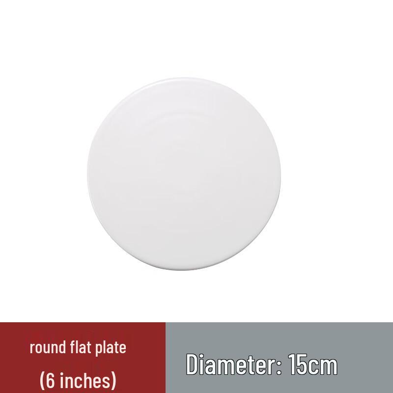 6-inch White Ceramic Round Dinner Plates (3-Pack)