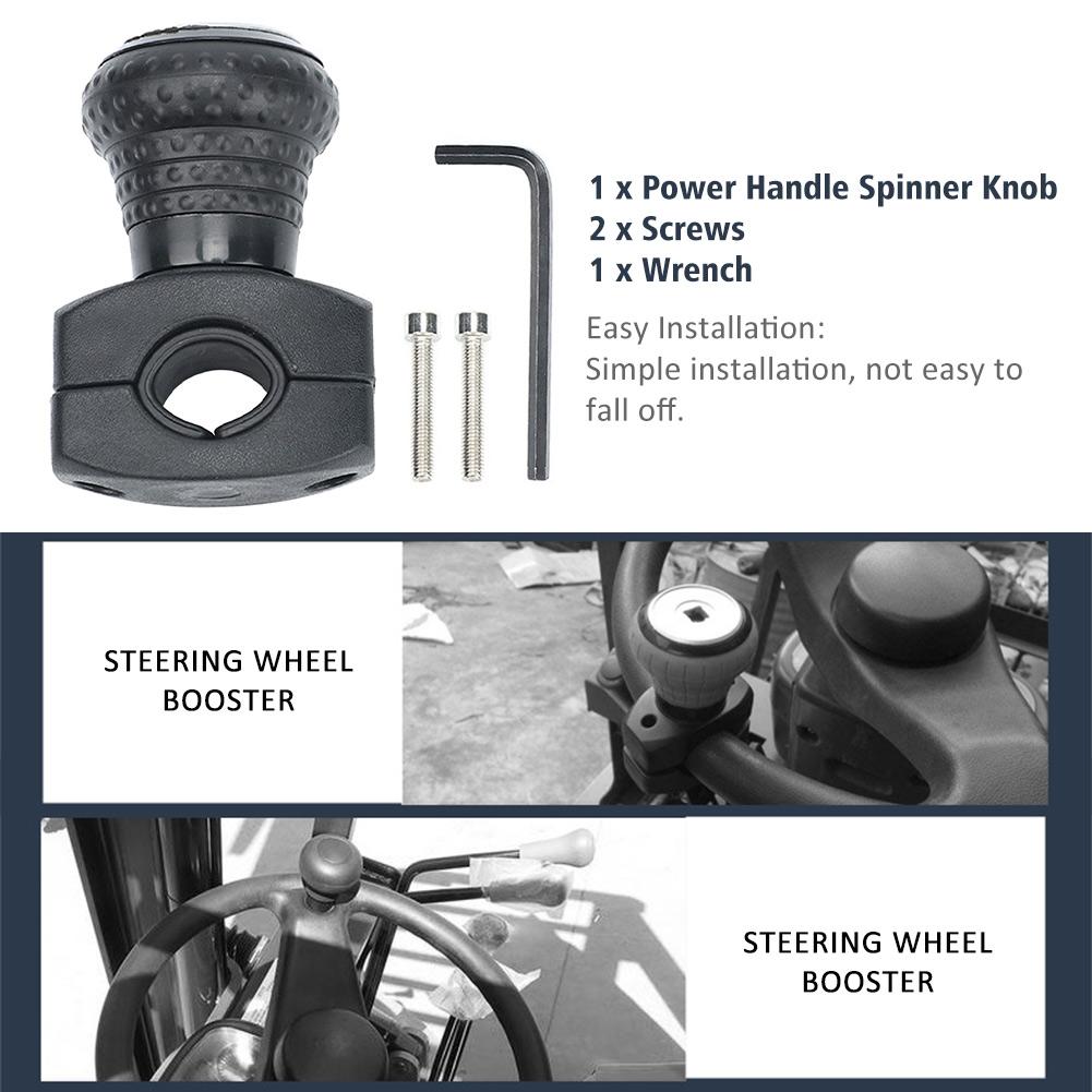 Car Power Handle Spinner Knob Easy Install Forklifts Steering Wheel Trucks