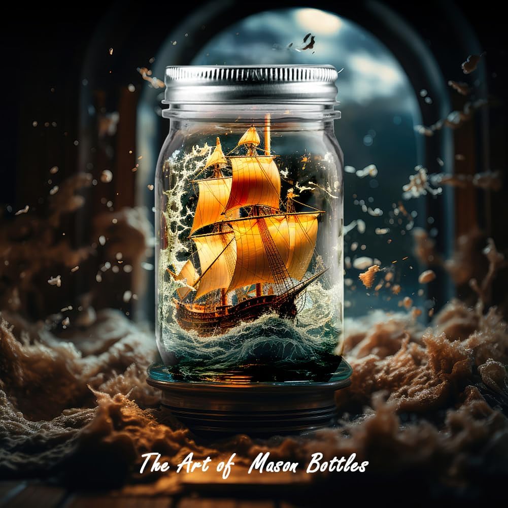 2 Pack Regular Mouth Mason Jars 16oz Glass Canning Jars with Airtight Lids for Preserving, Jam, Honey, Jelly, Wedding Favors, Sauces, Meal Prep,