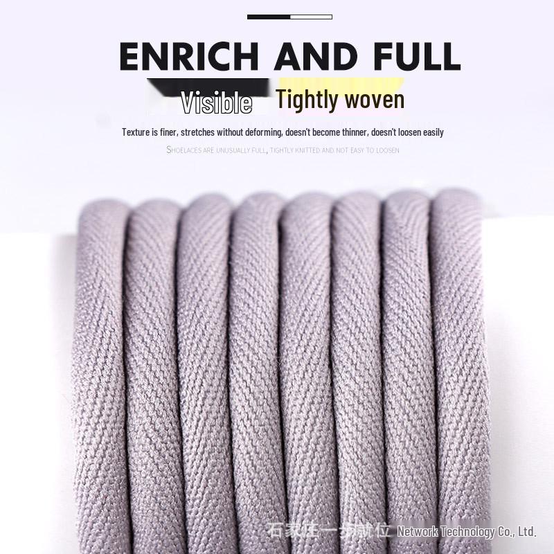 Round Thickened Sneaker Laces for Dad Shoes, Basketball Shoes, Leather Casual Shoes, and Martin Boots In Black, White, or Colored Styles.