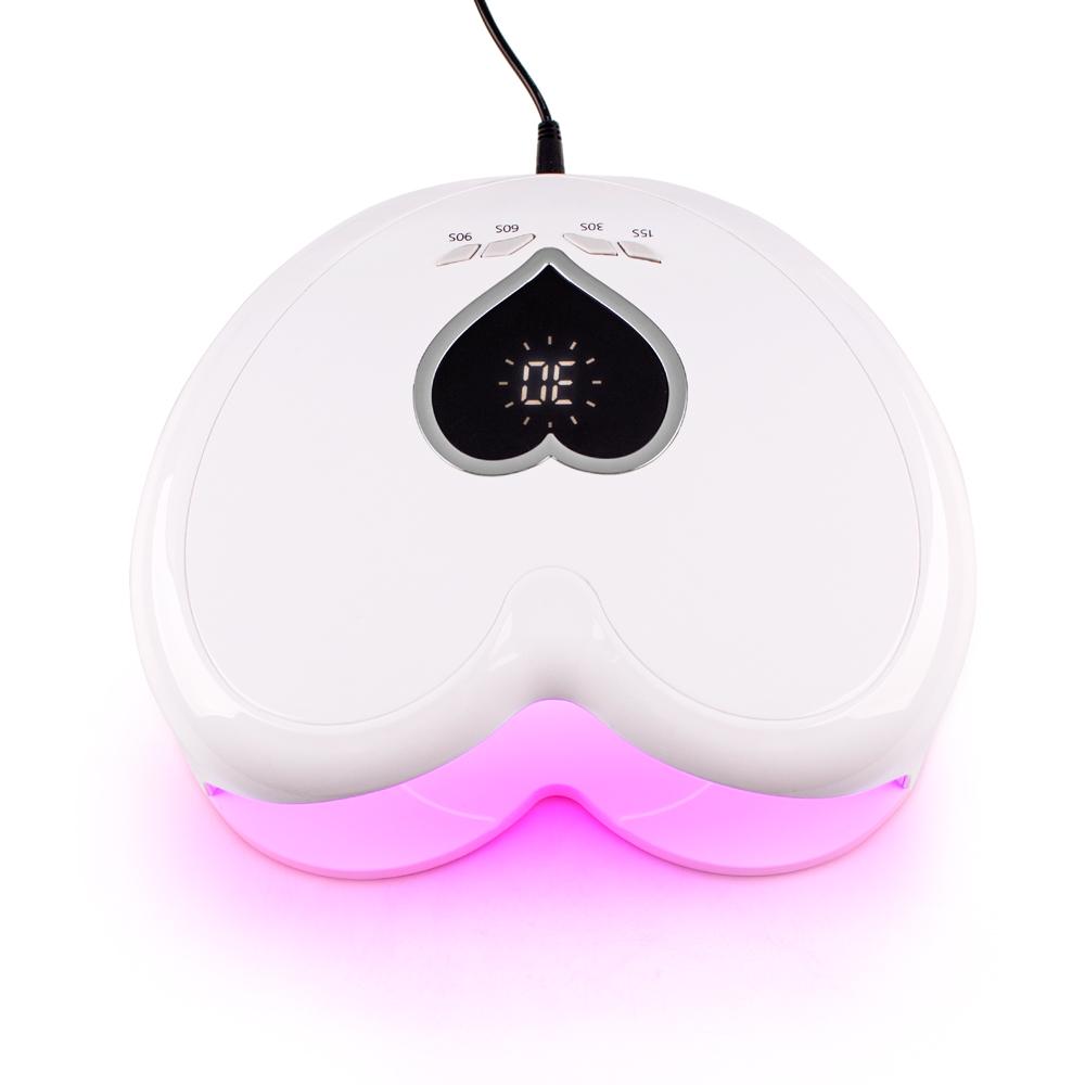 

2024 Элегантная УФ-светодиодная лампа в форме сердца мощностью 96 Вт для профессионального маникюра для салонов по конкурентоспособной цене со шнуром без батареи белый